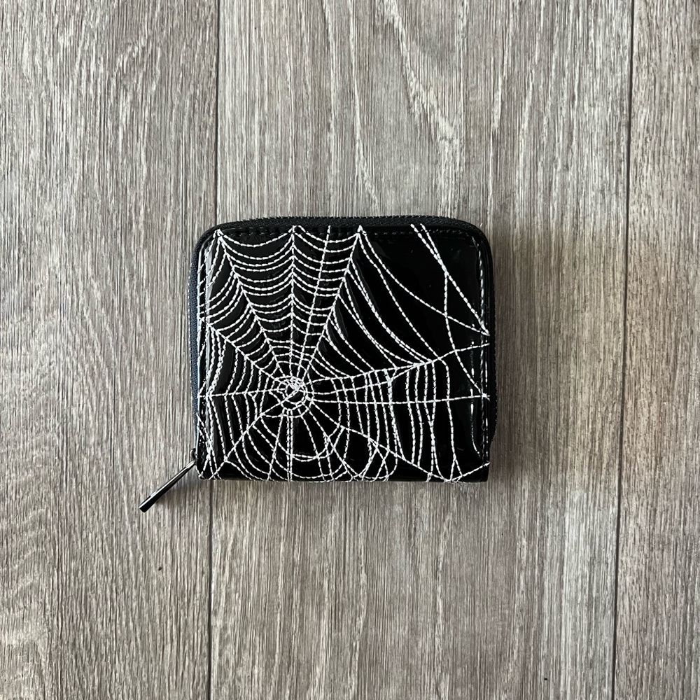Wallet Goth Spiderweb Print Dolls Kill